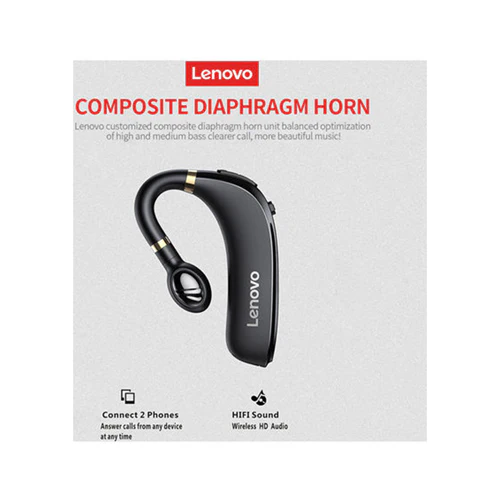 Lenovo Business Bluetooth Earphones Black - Image 3