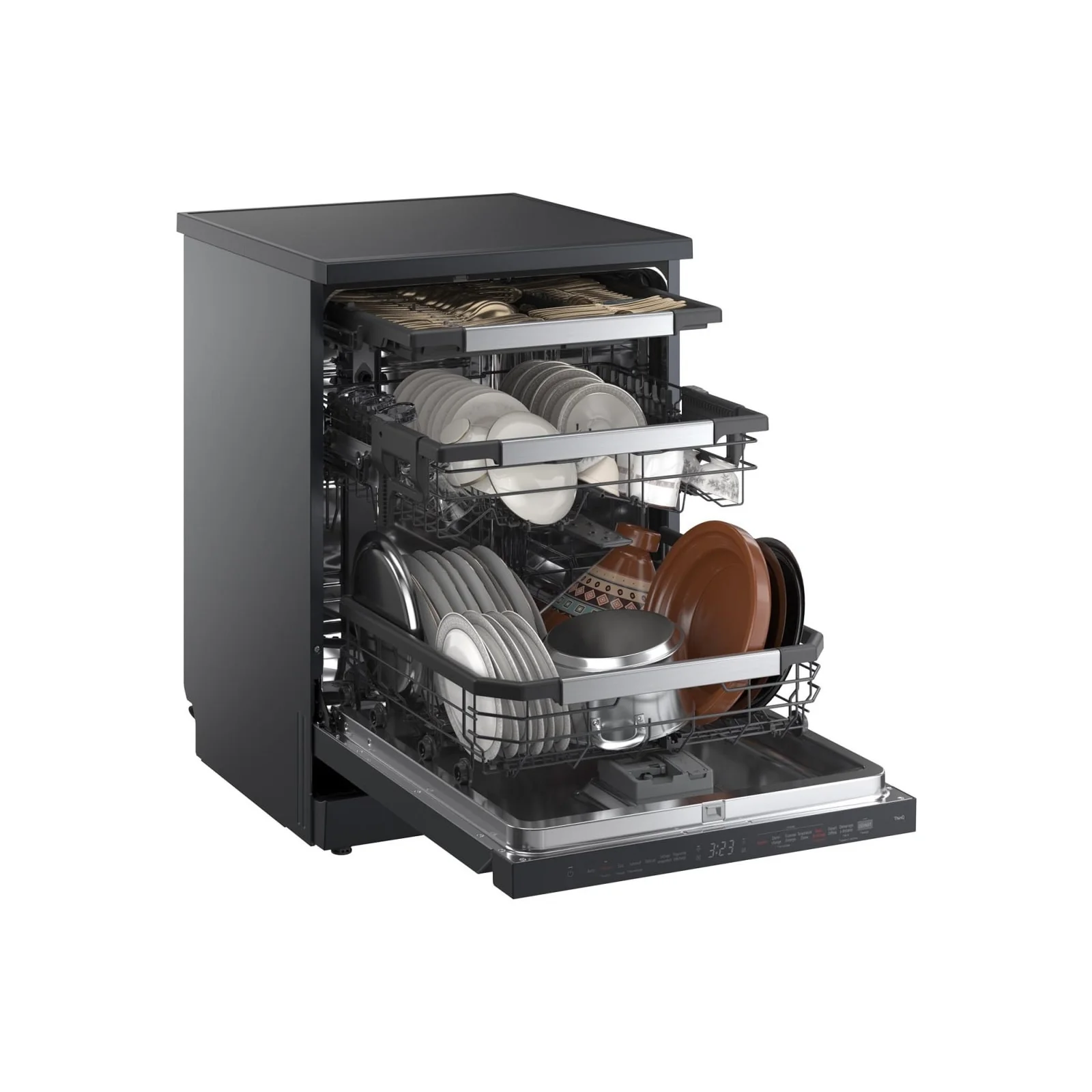 LG 14 Place Settings QuadWash Dishwasher with TrueSteam, Auto Open Dry and Heat Dry, Matte Black, DFC287HMS - Image 10