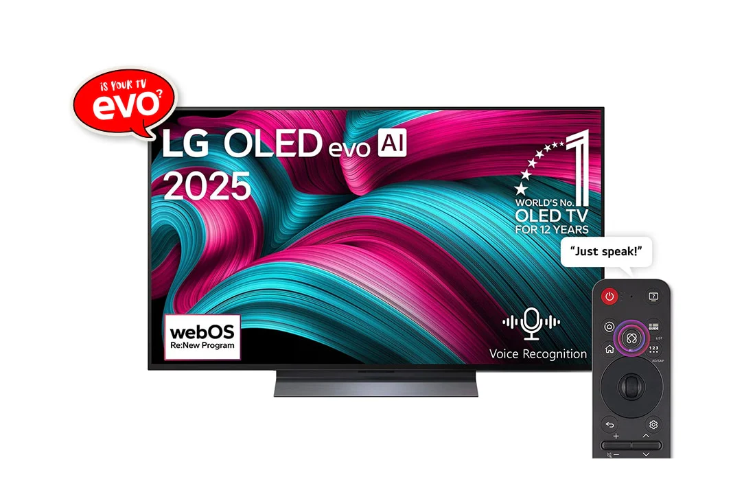 LG 55-inch OLED evo AI C5 4K 144Hz Smart Television AI Magic remote webOS25 (2025)