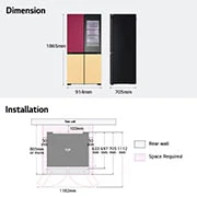 LG French Door Fridge MoodUP®, LED Doors, InstaView™ 684L GR-A34FDMKJ - Image 3