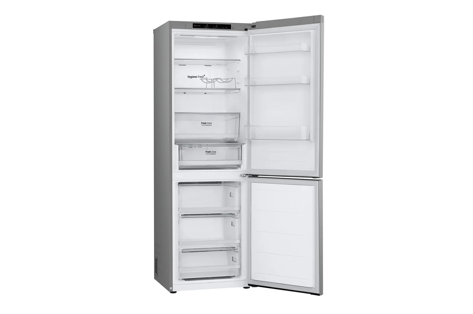 LG Bottom Freezer Refrigerator, 344L, Smart Inverter Compressor, Prime Silver, GR-B479FMNW - Image 4