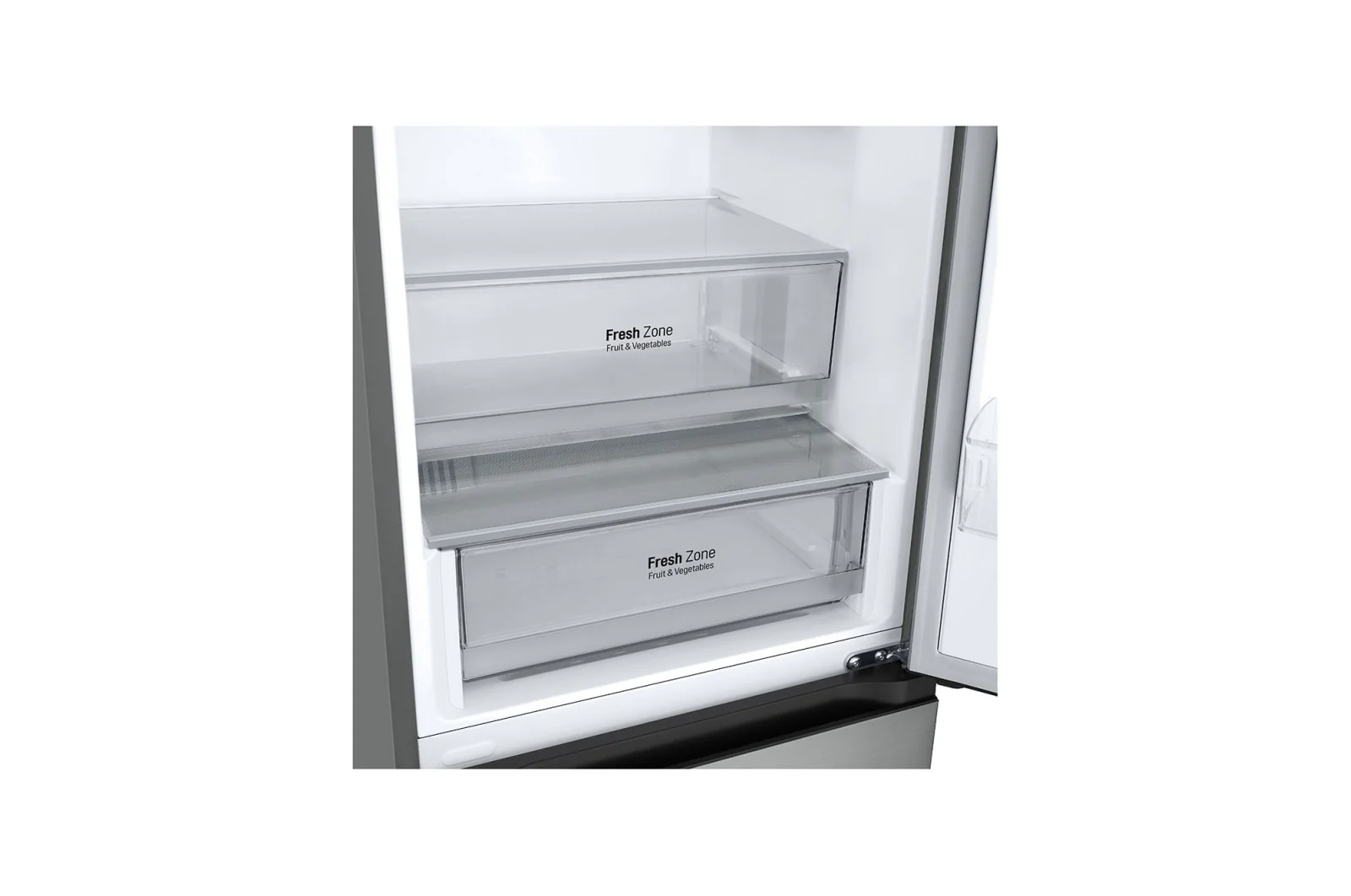 LG Bottom Freezer Refrigerator, 344L, Smart Inverter Compressor, Prime Silver, GR-B479FMNW - Image 8