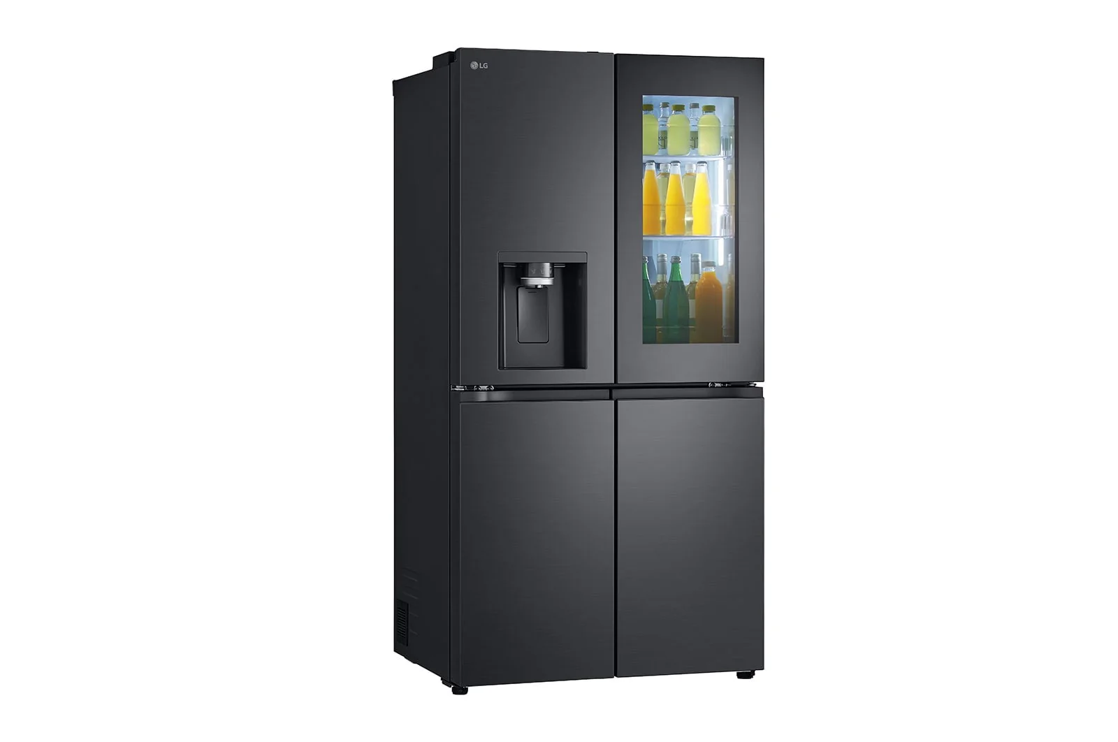 LG Black Glass InstaView, French Door Fridge, Essence Black Steel 681L GR-X34FFCAB - Image 3
