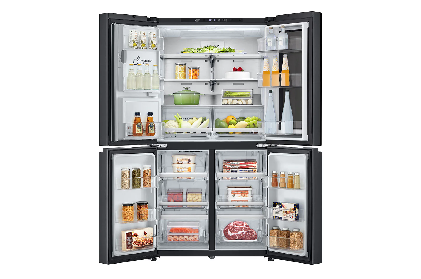 LG Black Glass InstaView Door-in-Door™, Essence Black Steel 716L GR-X39FFCRB - Image 3