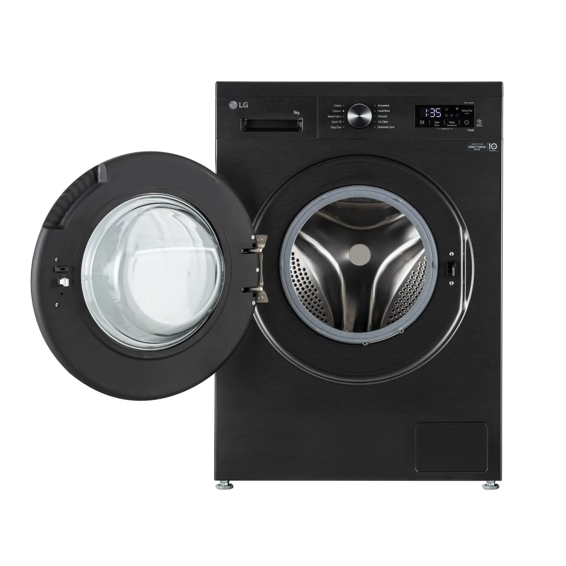 LG Front Load Washing Machine, 9kg, Black, LVF0900PBGB - Image 2