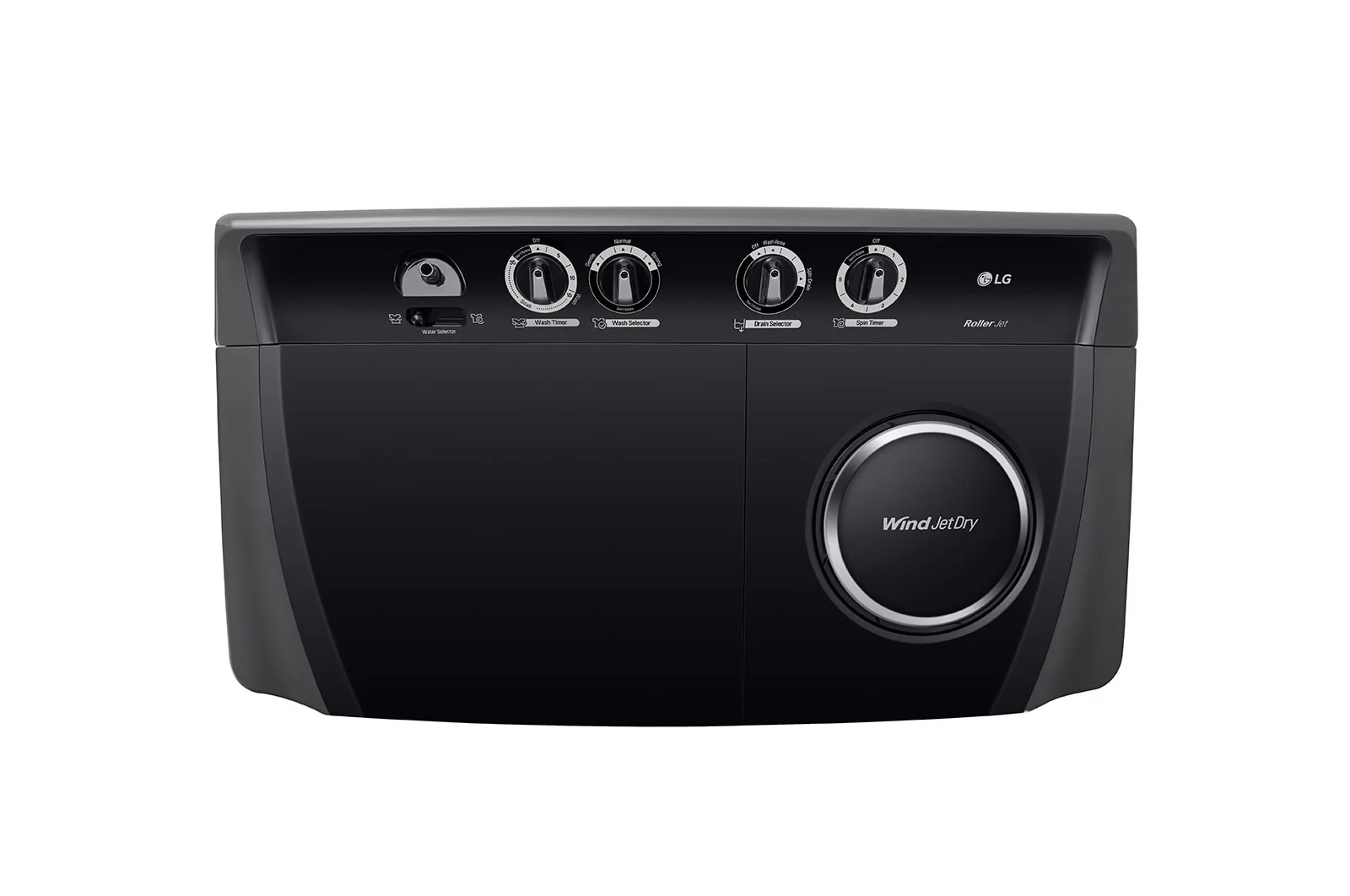 LG 10kg Twin Tub Washing Machine, Roller Jet, Mild Black Color P1461RWNL - Image 3