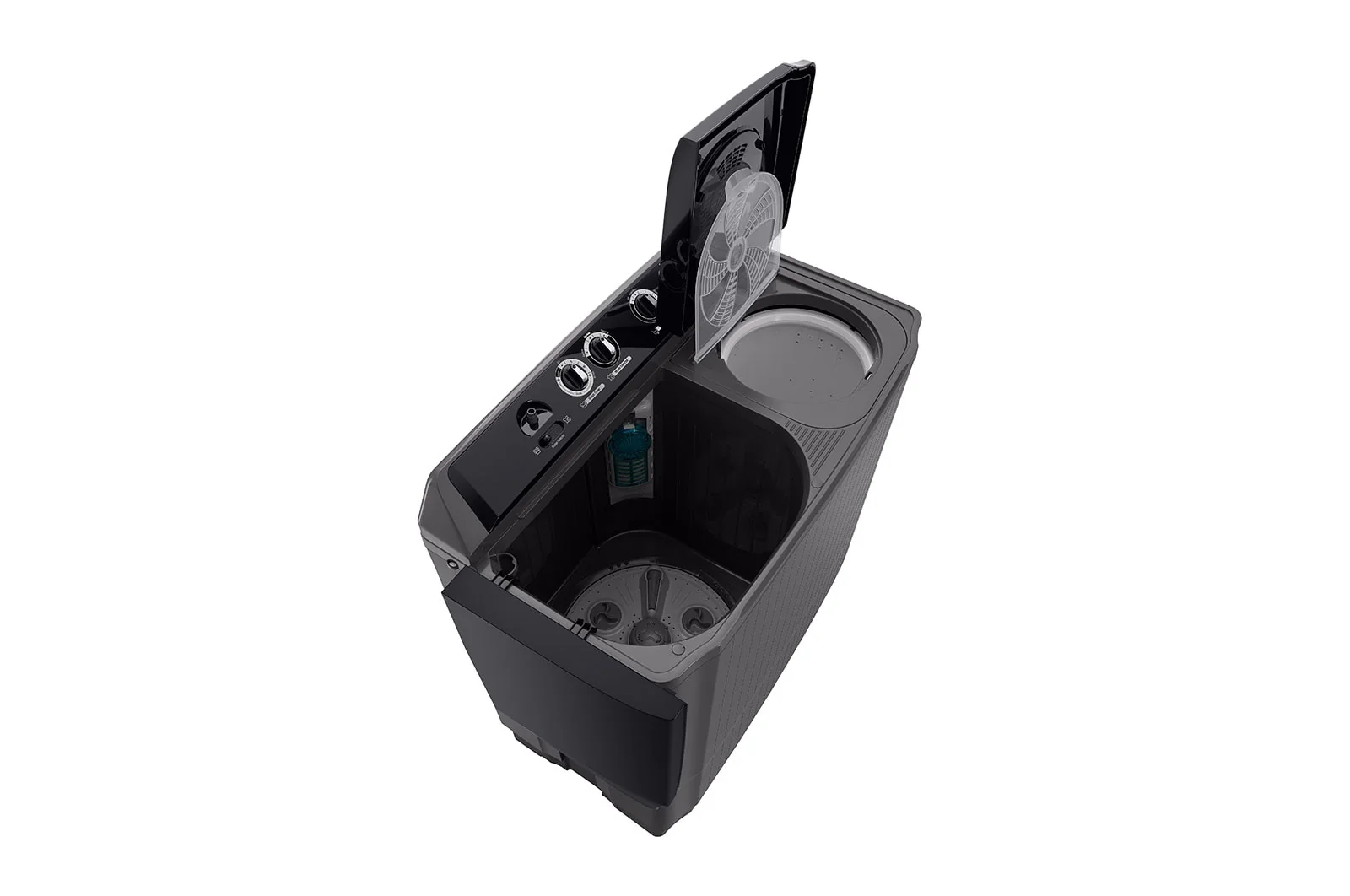 LG 10kg Twin Tub Washing Machine, Roller Jet, Mild Black Color P1461RWNL - Image 5