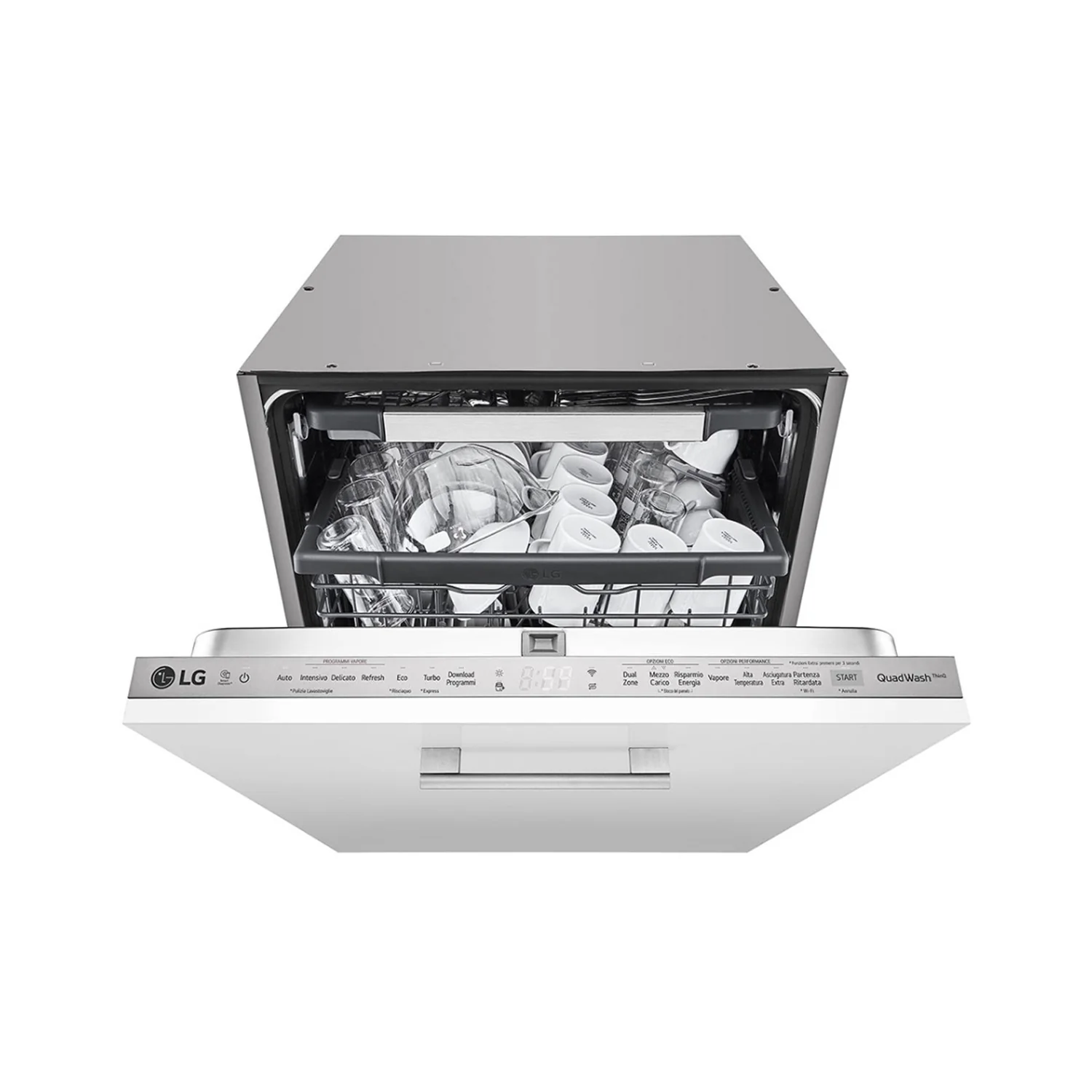 LG QuadWash Built-in Steam Dishwasher, 14 Place Settings, EasyRack Plus, Inverter Direct Drive, ThinQ DBC425TS - Image 4