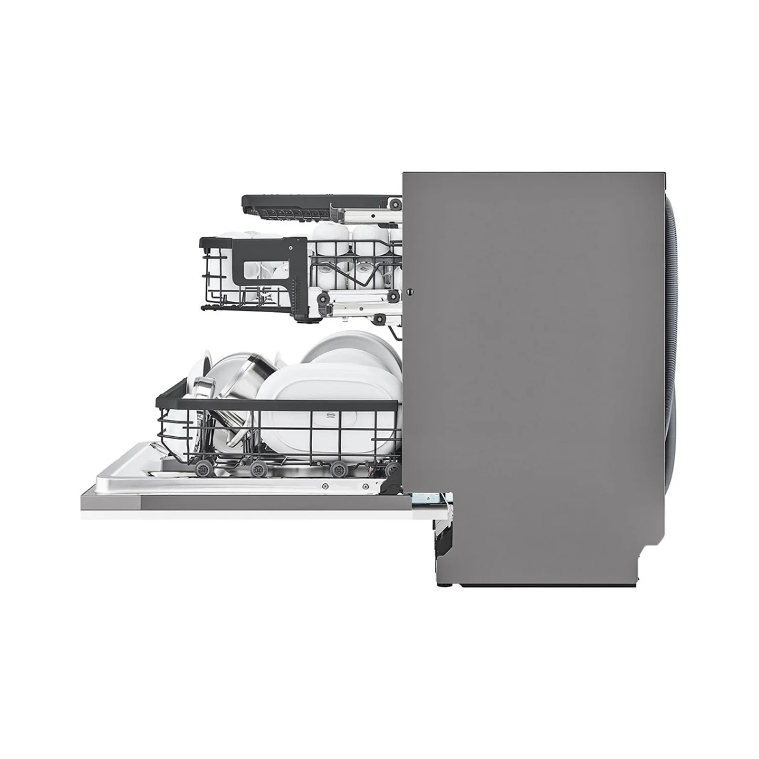 LG QuadWash Built-in Steam Dishwasher, 14 Place Settings, EasyRack Plus, Inverter Direct Drive, ThinQ DBC425TS - Image 7