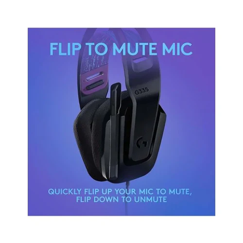 Logitech G335 Wired Over-Ear Gaming Headset Black - Image 3