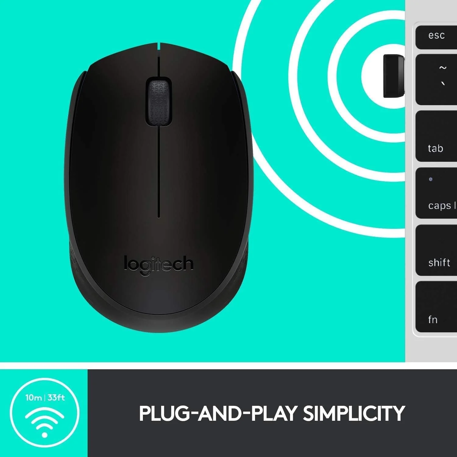 Logitech M171 Wireless Mouse Black