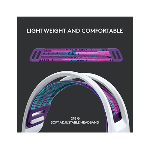 Logitech Wireless Over-Ear RGB Gaming Headset Multicolour - Image 2
