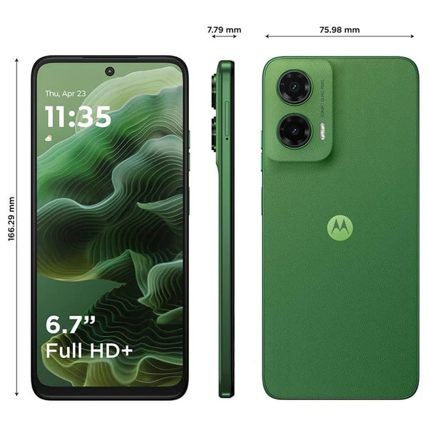 Motorola G35 5G Smartphone, 8GB, 128GB, 50MP+8MP Camera, Android 14, Leaf Green - Image 3