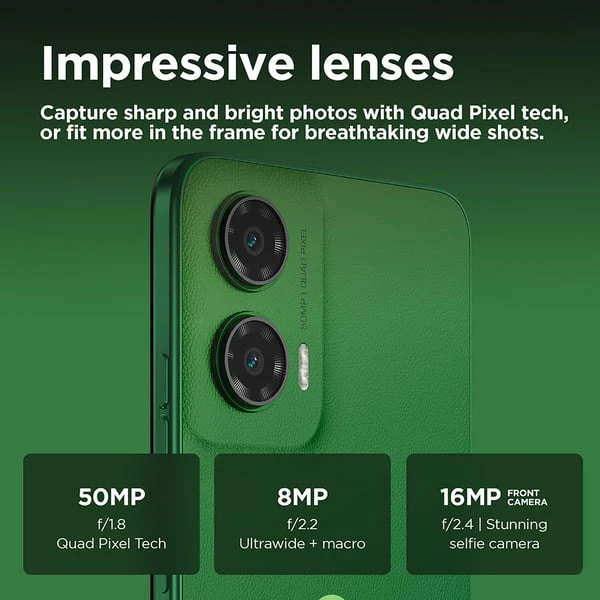 Motorola G35 5G Smartphone, 8GB, 128GB, 50MP+8MP Camera, Android 14, Leaf Green - Image 8