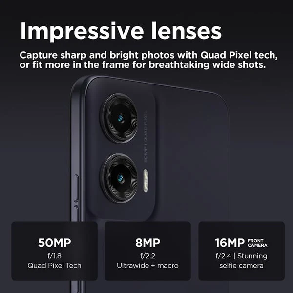 Motorola G35 5G Smartphone, 8GB, 128GB, 50MP+8MP Camera, Android 14, Midnight Black - Image 7