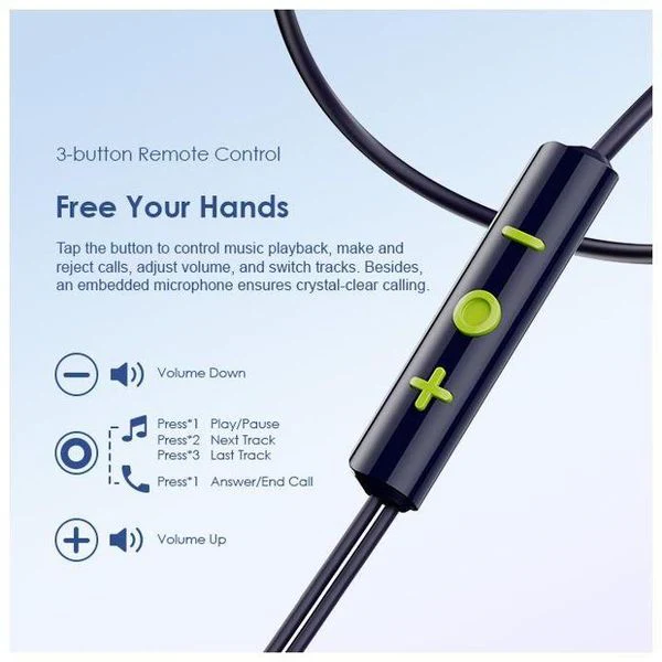Oraimo Halo Airy in Ear Earphone, Type C, 1.2 Meter, Black, OEP-650BLK - Image 5