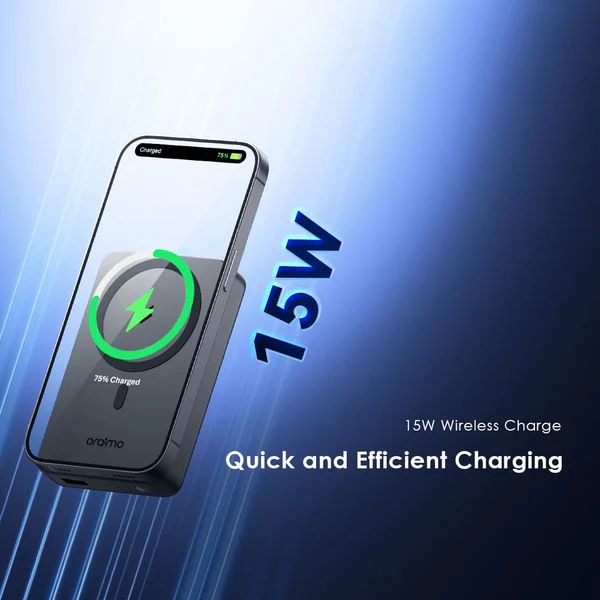 Oraimo  MagPower Magsafe Power Bank, Wireless, 15W, 10,000mAh, Black, OPB-7102W - Image 3