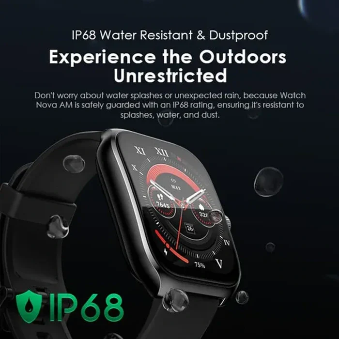 Oraimo  Nova AM   Bluetooth Call Smart Watch, IP68 Dust & Water Resistance, BT V5.2, 300mAh, Chrome, OSW-812 - Image 3