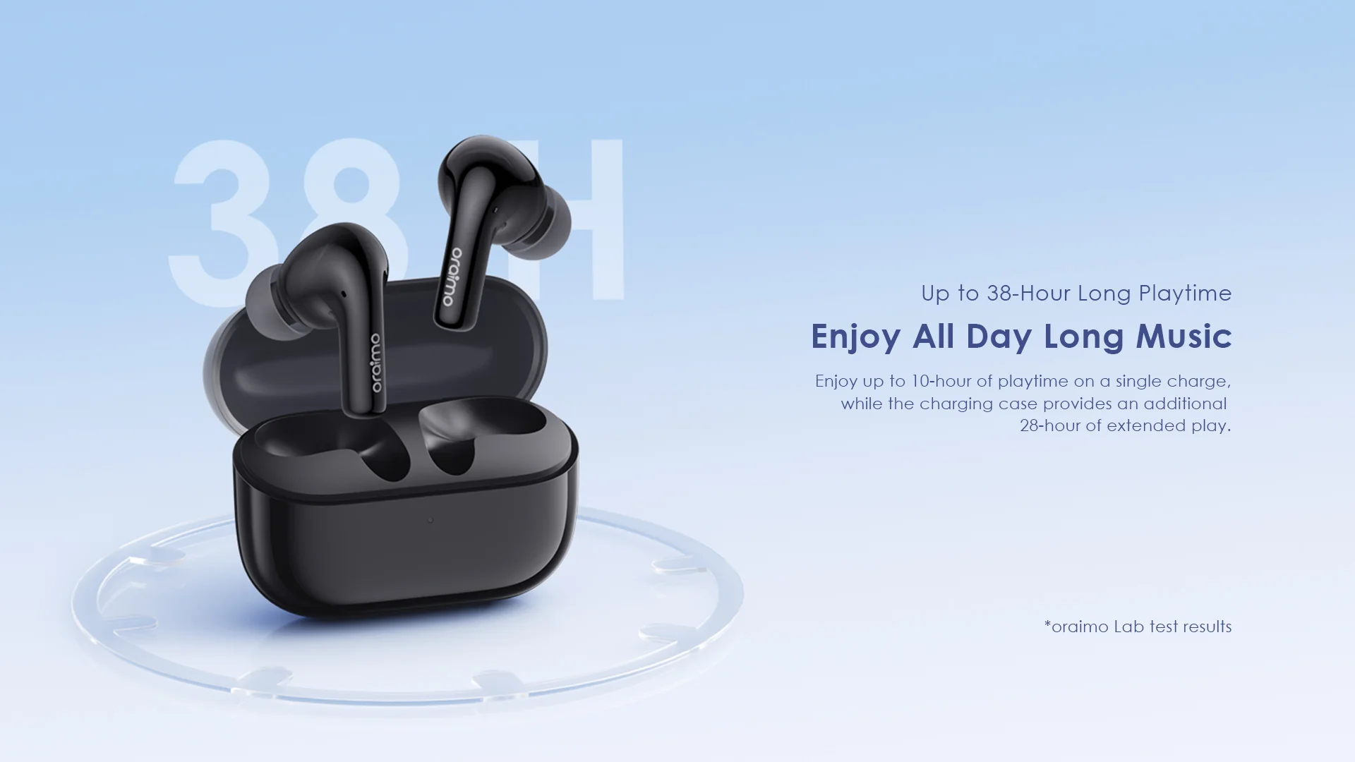 Oraimo SpaceBuds Z ANC True Wireless Earbuds, IPX5 Water Proof, BT V5.4, 300mAh, Black, OTW-625OBLK - Image 5