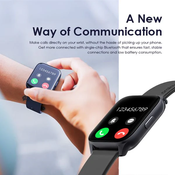 Oraimo Watch 4 Plus Bluetooth Call Smart Watch, AI-Generated Watch Faces, BT V5.2, 300mAh, Black, OSW-801 - Image 3