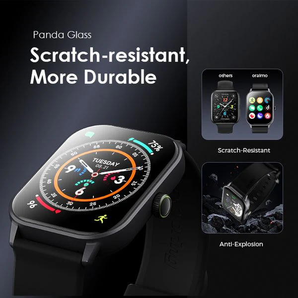 Oraimo Watch 5 Bluetooth Call Smart Watch, Waterproof: 1ATM, BT V5.2, 300mAh, Grey, OSW-805BGRY - Image 5