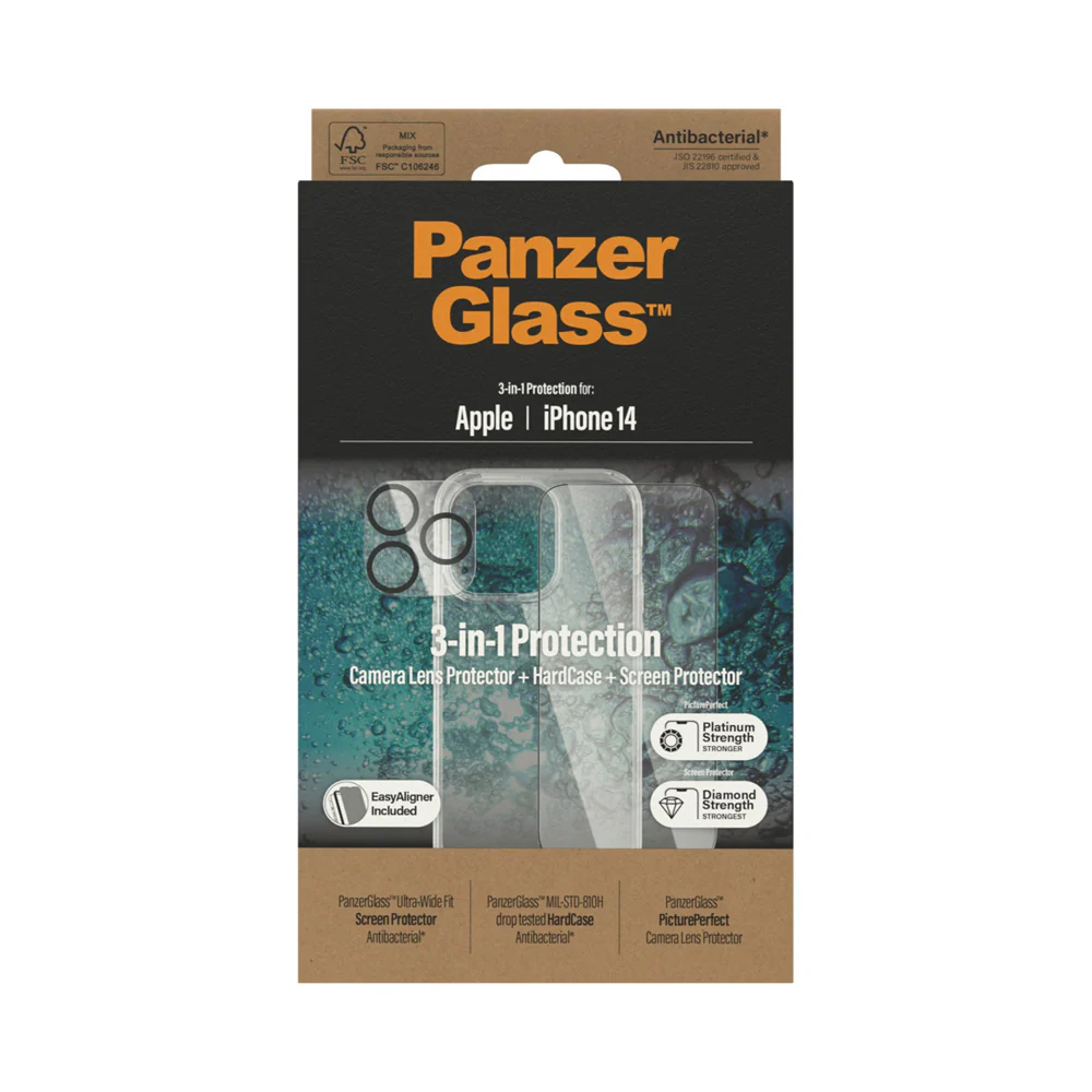 Panzer 3-in-one Protector Package for Apple iPhone 14 Clear - Image 3