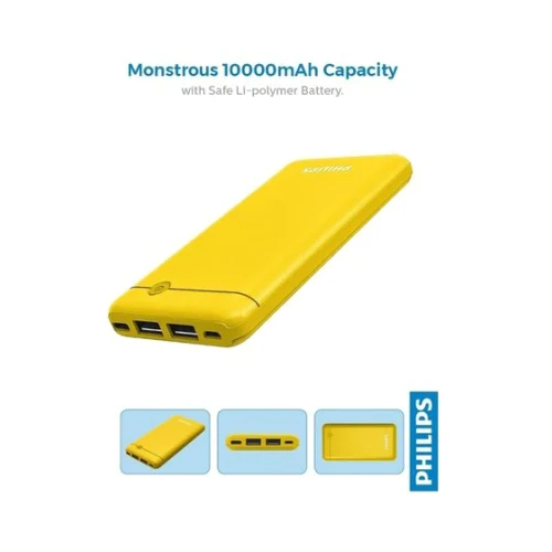 Philips Power Bank 10000mAh Yellow - Image 2