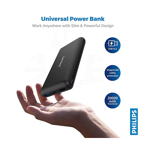 Philips Power Bank 20000mAh Black - Image 2