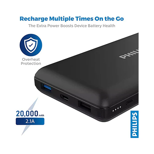 Philips Power Bank 20000mAh Black - Image 3