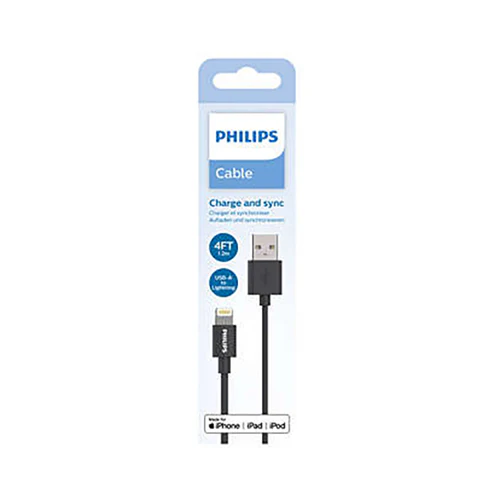 Philips USB-A To Lighting Cable 120cm Black - Image 2