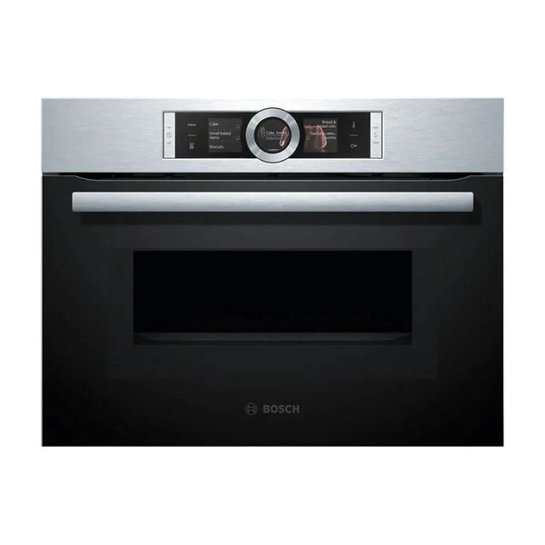 Bosch Series 8 Built-In Compact Oven with Microwave Function 60 x 45cm Silver