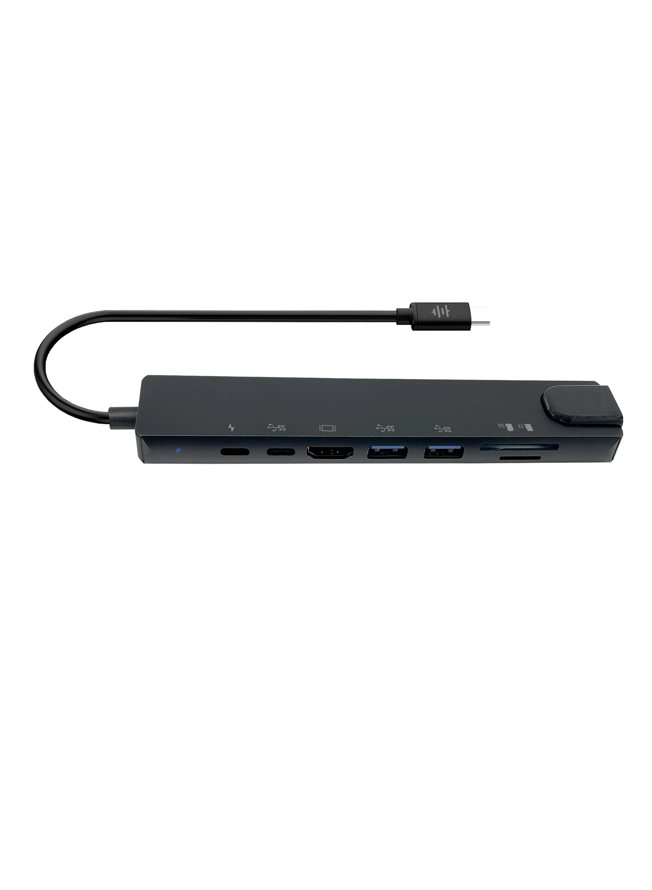 PROTECT  8 in 1 Type C Usb Hub, HDMI, SD Card Reader, Type C, PD 100w, USB A , Grey, USBH8-1