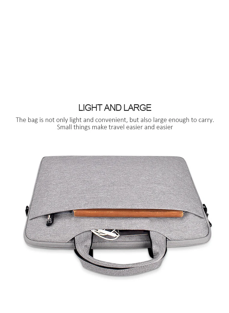 PROTECT  Bussiness 13.3 inch  Laptop Bag, Travel Belt, Shoulder Belt, Oxford Material, Grey, BLT13.3BG - Image 2