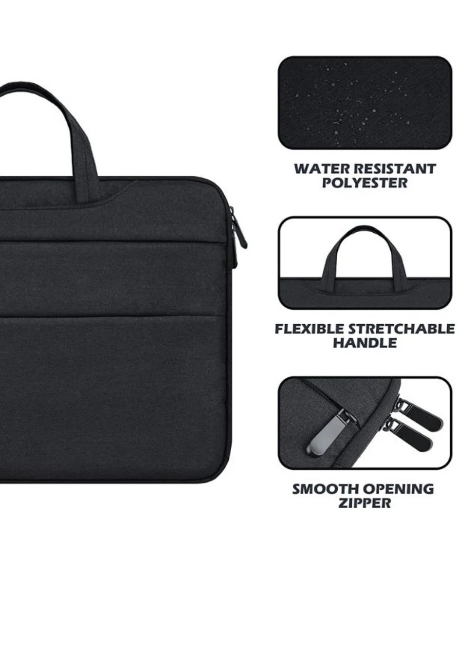 PROTECT  Bussiness 15.6 inch  Laptop Bag, Travel Belt, Shoulder Belt, Oxford Material, Black, BLT15.5BLK - Image 4