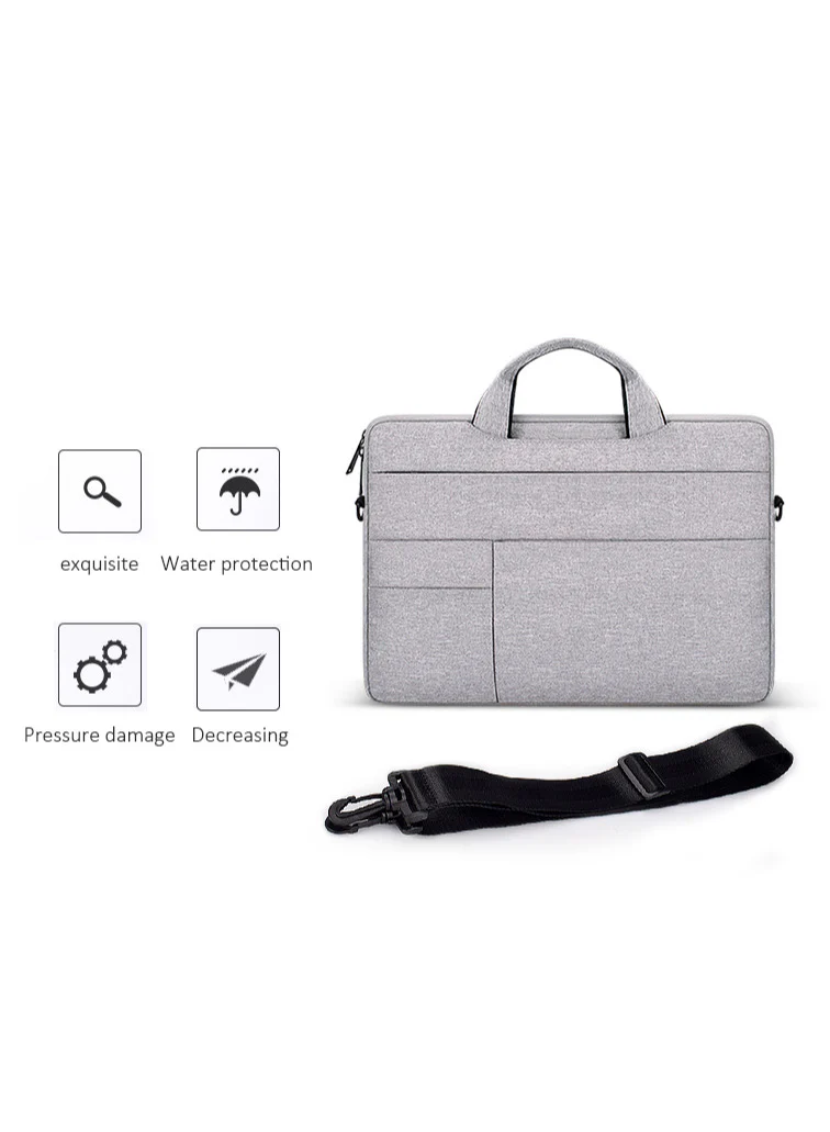 PROTECT  Bussiness 15.6 inch  Laptop Bag, Travel Belt, Shoulder Belt, Oxford Material, Grey, BLT15.5GRY - Image 2