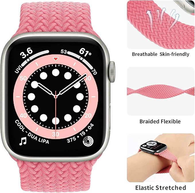 PROTECT Foxcon Band Watch Strap, For Apple Watch, 38/40mm, Pink, FWS38P - Image 4