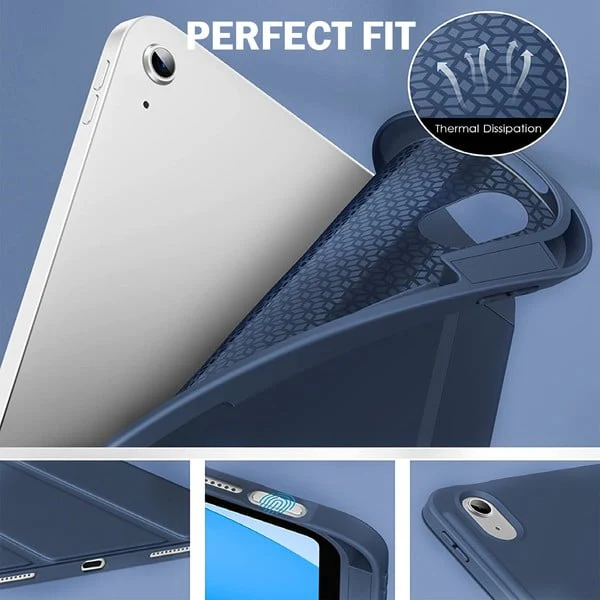 PROTECT  iPad 10th Gen Protective Ipad Cover, With Screen Protector, Silcon, Trifold Stand , Auto Wakeup Sleep, Pen Slot, Blue, PIPAD10BLUE - Image 4