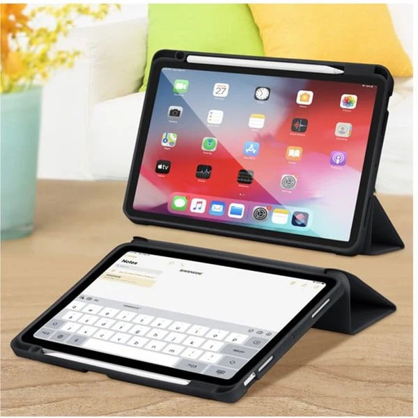 PROTECT  iPad Air 10.9 inch Protective Ipad Cover, With Screen Protector, Silcon, Trifold Stand , Auto Wakeup Sleep, Pen Slot, Black, PIPADA10.9BLK - Image 2