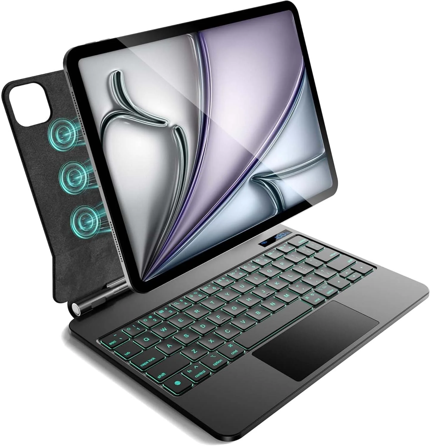 PROTECT  iPad Pro 11 inch 2024 Magnetic Tablet Keyboard, Bluetooth, With Trackpad, Backlit, Black, HL118-128S