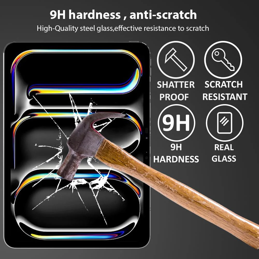 PROTECT iPad Pro 11 inch 2024 Sapphire Crystal Screen Protector, Protective, Anti Scratch, Tempered Glass, Clear, SCIPAD11S - Image 4