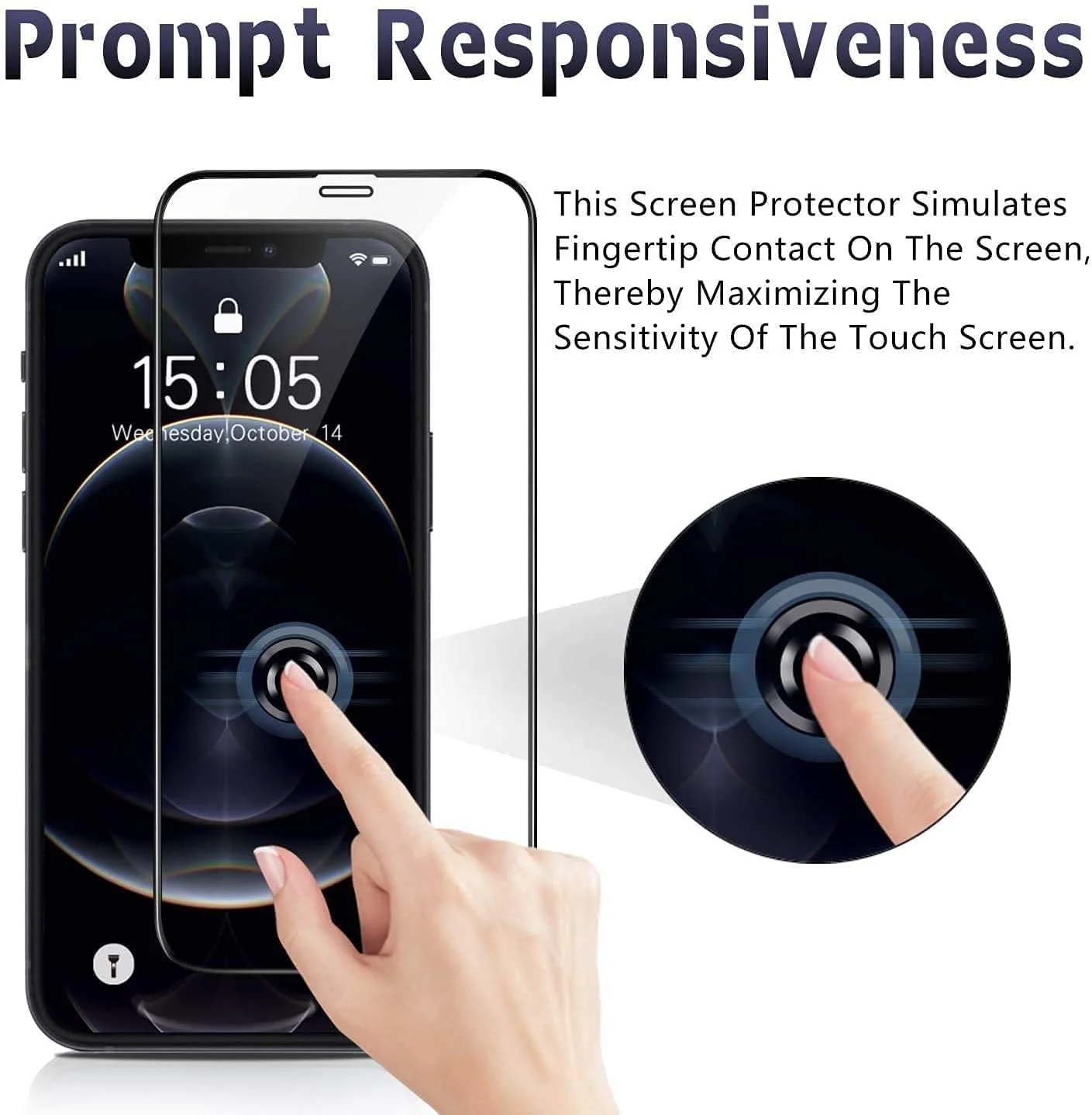 PROTECT iPhone 13 Pro Crystal Screen Protector, 9D, Tempered Glass, Clear, CIP13PMTG - Image 6