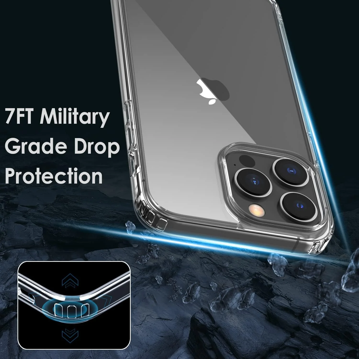 PROTECT iPhone 14 Pro Lucid Phone Case, Anti Scratch, Bundle, Screen Protector included, Protective, Clear, LIP14P - Image 5