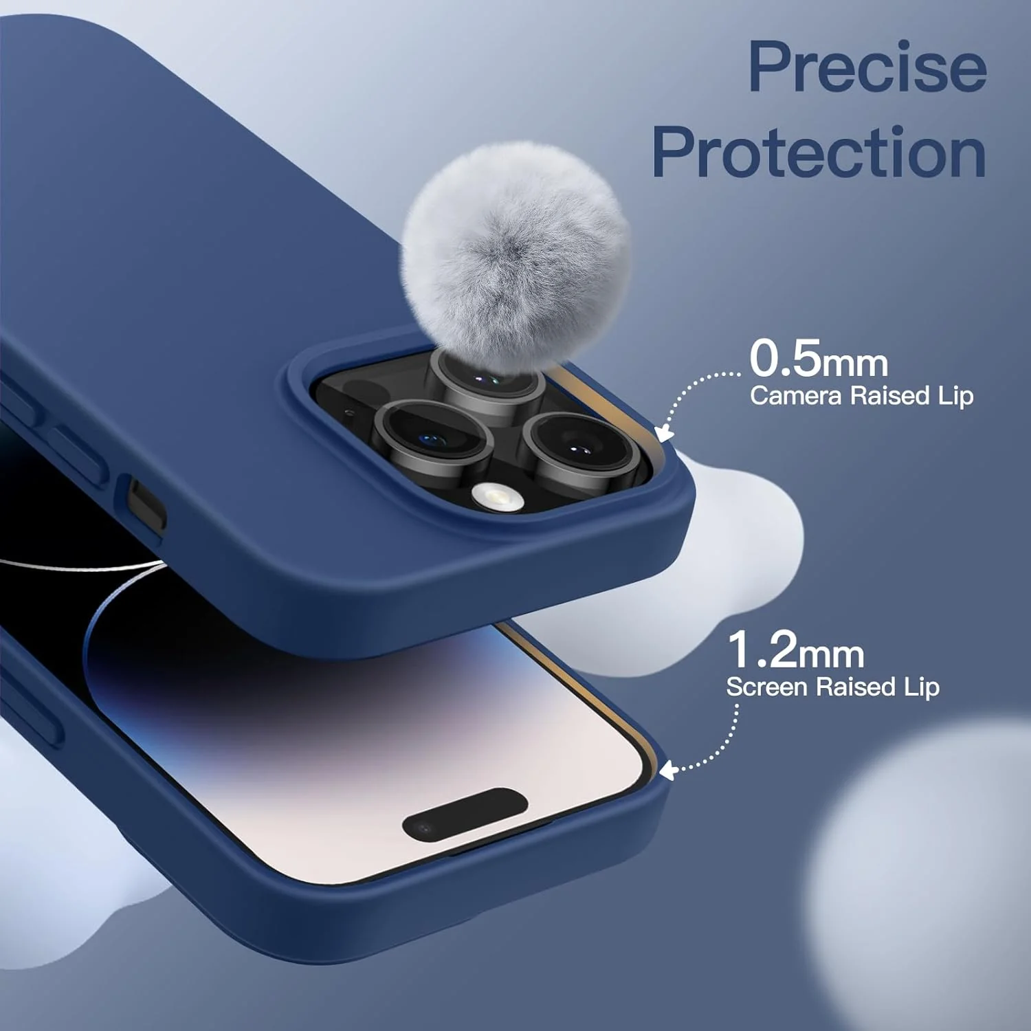 PROTECT  iPhone 15 Pro Silicon Phone Case, Magsafe, Protective, Anti Scratch, Blue, SMIP15PBLU - Image 4