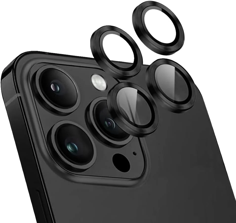 PROTECT iPhone 15 Pro Xzoom Lens Protector, Sapphire Glass, Alloy Material, Ultra Clear, Premium Finish, Black, XIP15PBLK