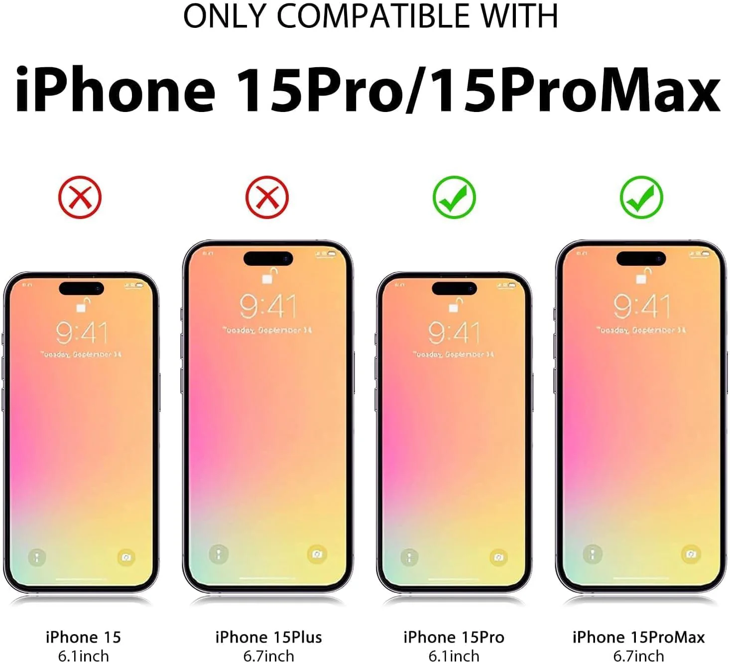 PROTECT iPhone 15 Pro Xzoom Lens Protector, Sapphire Glass, Alloy Material, Ultra Clear, Premium Finish, Black, XIP15PBLK - Image 2