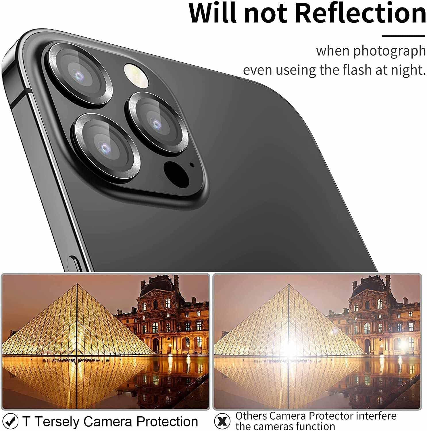 PROTECT iPhone 15 Pro Xzoom Lens Protector, Sapphire Glass, Alloy Material, Ultra Clear, Premium Finish, Black, XIP15PBLK - Image 3