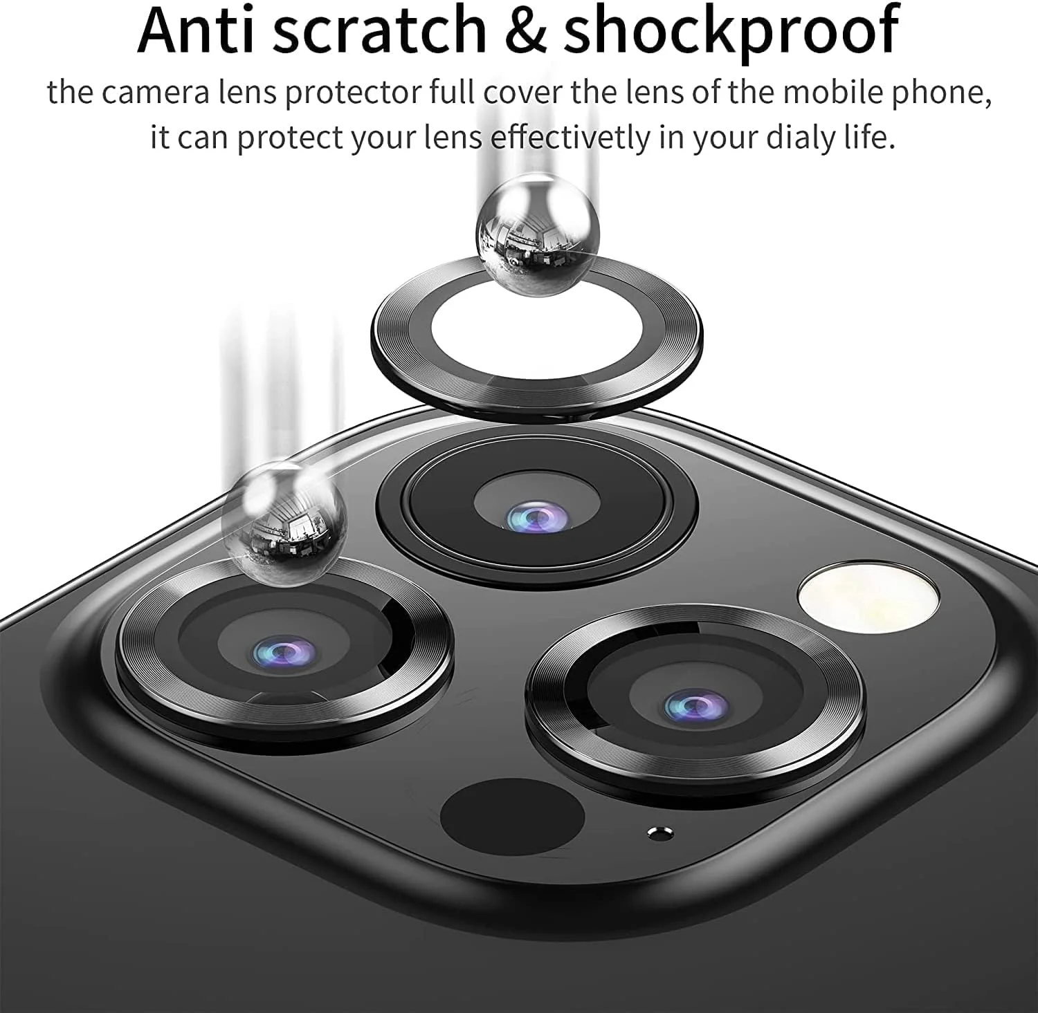 PROTECT iPhone 15 Pro Xzoom Lens Protector, Sapphire Glass, Alloy Material, Ultra Clear, Premium Finish, Black, XIP15PBLK - Image 5
