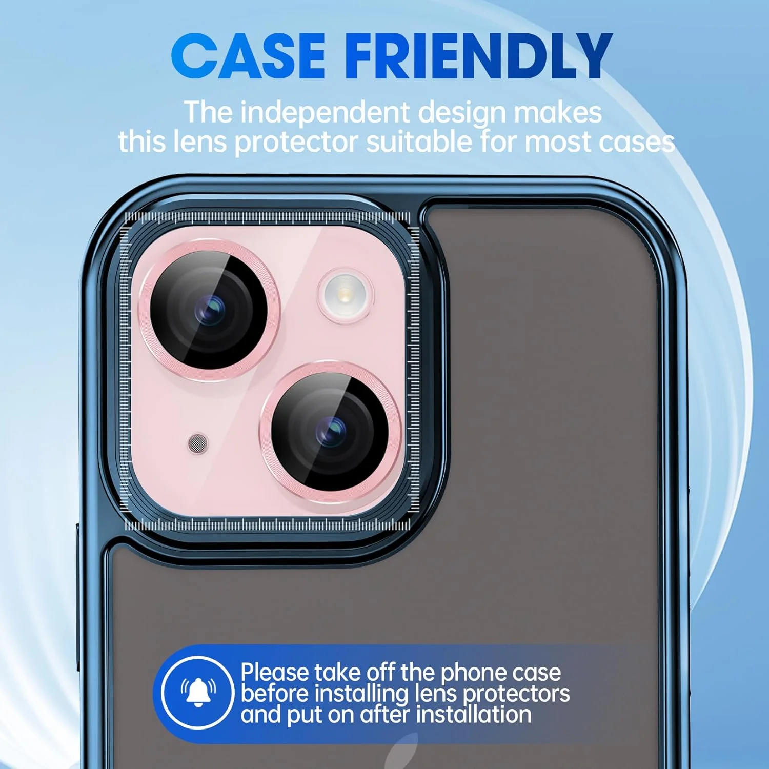 PROTECT  iPhone 15 Pro Xzoom Lens Protector, Sapphire Glass, Alloy Material, Ultra Clear, Premium Finish, Pink, XIP15PNK - Image 5