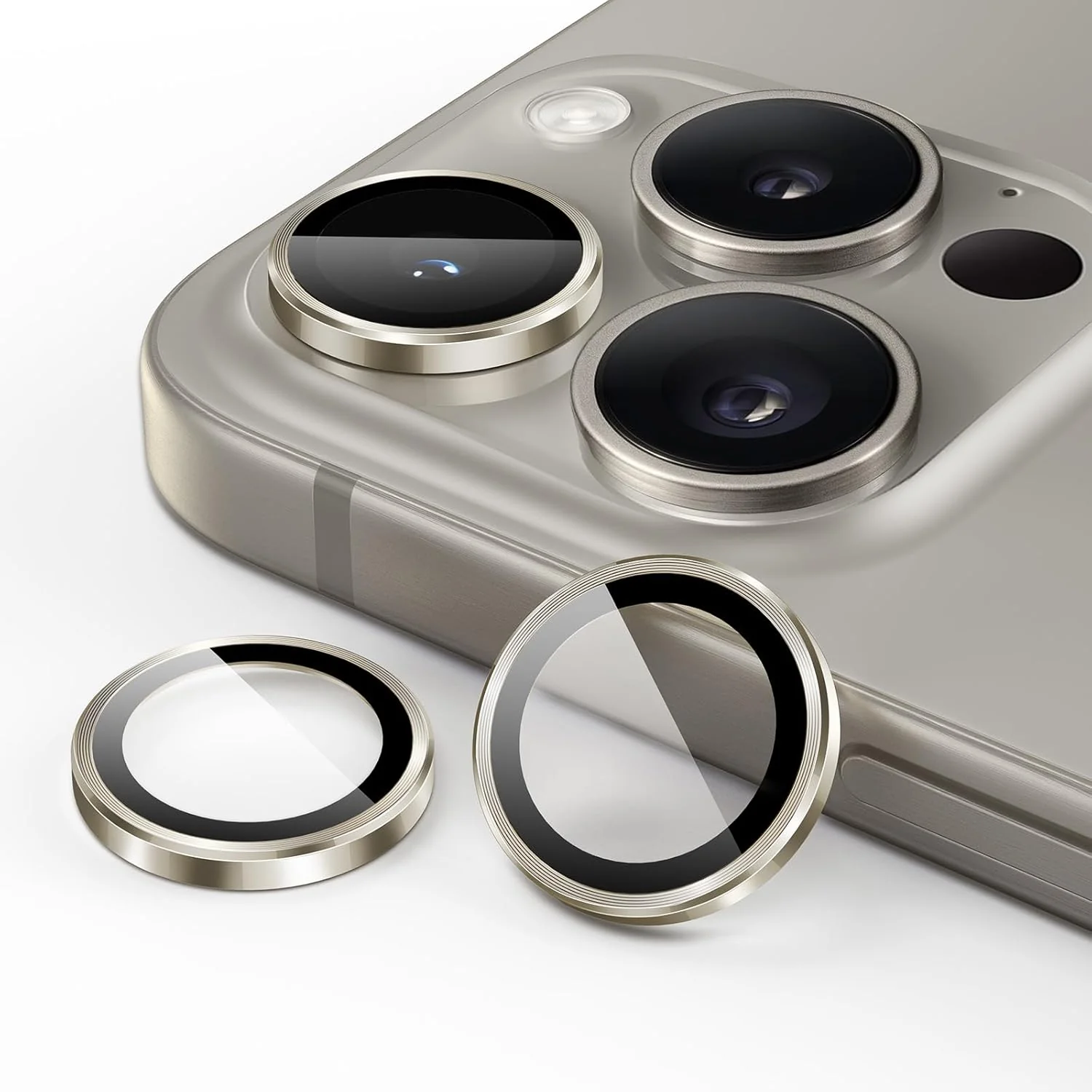PROTECT  iPhone 15 Pro Xzoom Lens Protector, Sapphire Glass, Alloy Material, Ultra Clear, Premium Finish, Platinum, XIP15PPLT