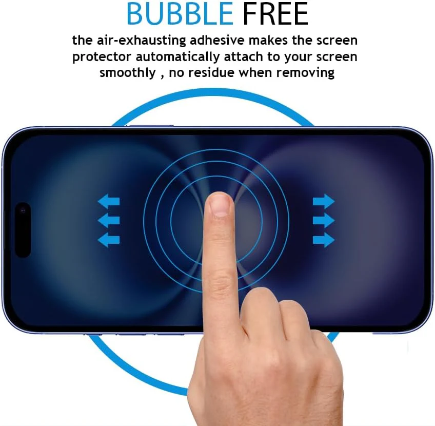 PROTECT  iPhone 16 Plus Privacy Screen Protector,  9D Tempered Glass, Anti Scratch, Matte , Black, PIP16PL - Image 5